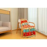Coral Fleece Throw Blanket, Skipping Stones Design - Image 4