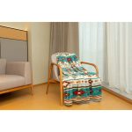 Coral Fleece Throw Blanket, Skipping Stones Design