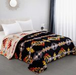 Thick Luxurious Faux Fur Printed Reversible Blanket, King