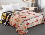 Thick Luxurious Faux Fur Printed Reversible Blanket, King - Image 2