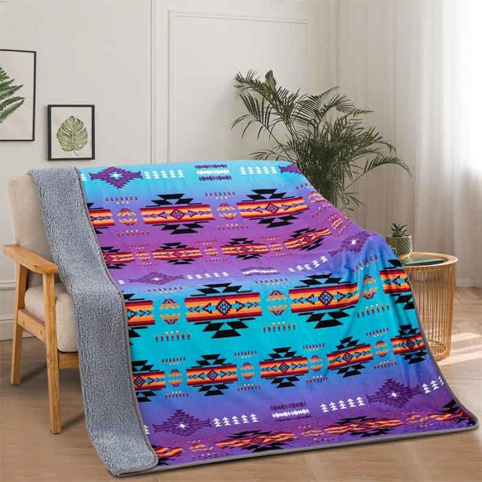 Anishinaabe Enchantment - Plush Reversible Baby Blanket - Image 1
